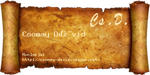 Csomay Dávid névjegykártya