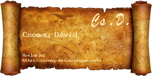 Csomay Dávid névjegykártya